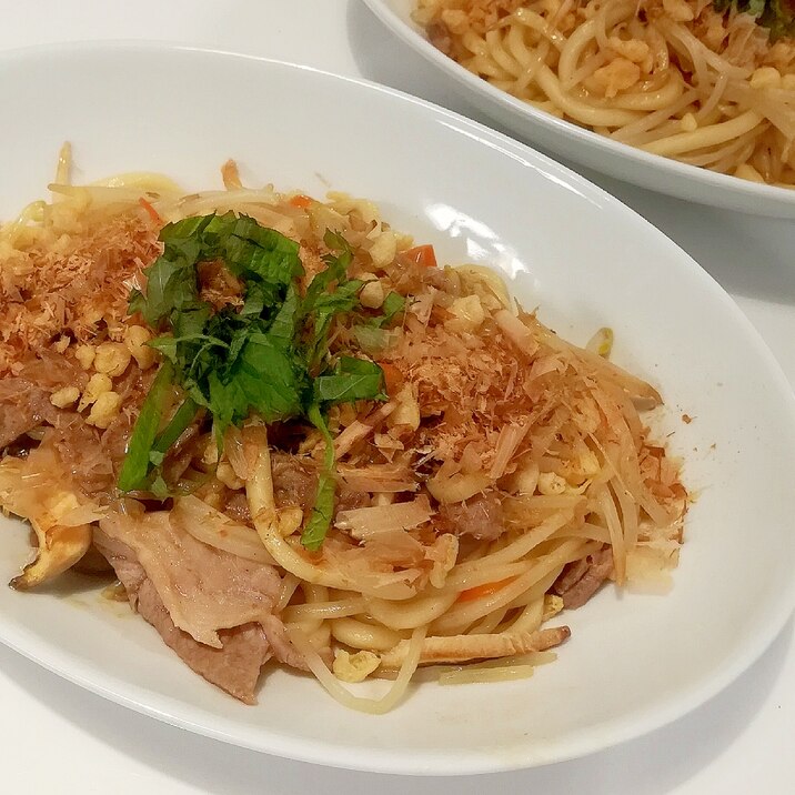 大葉とバターが香る☆焼きうどん☆